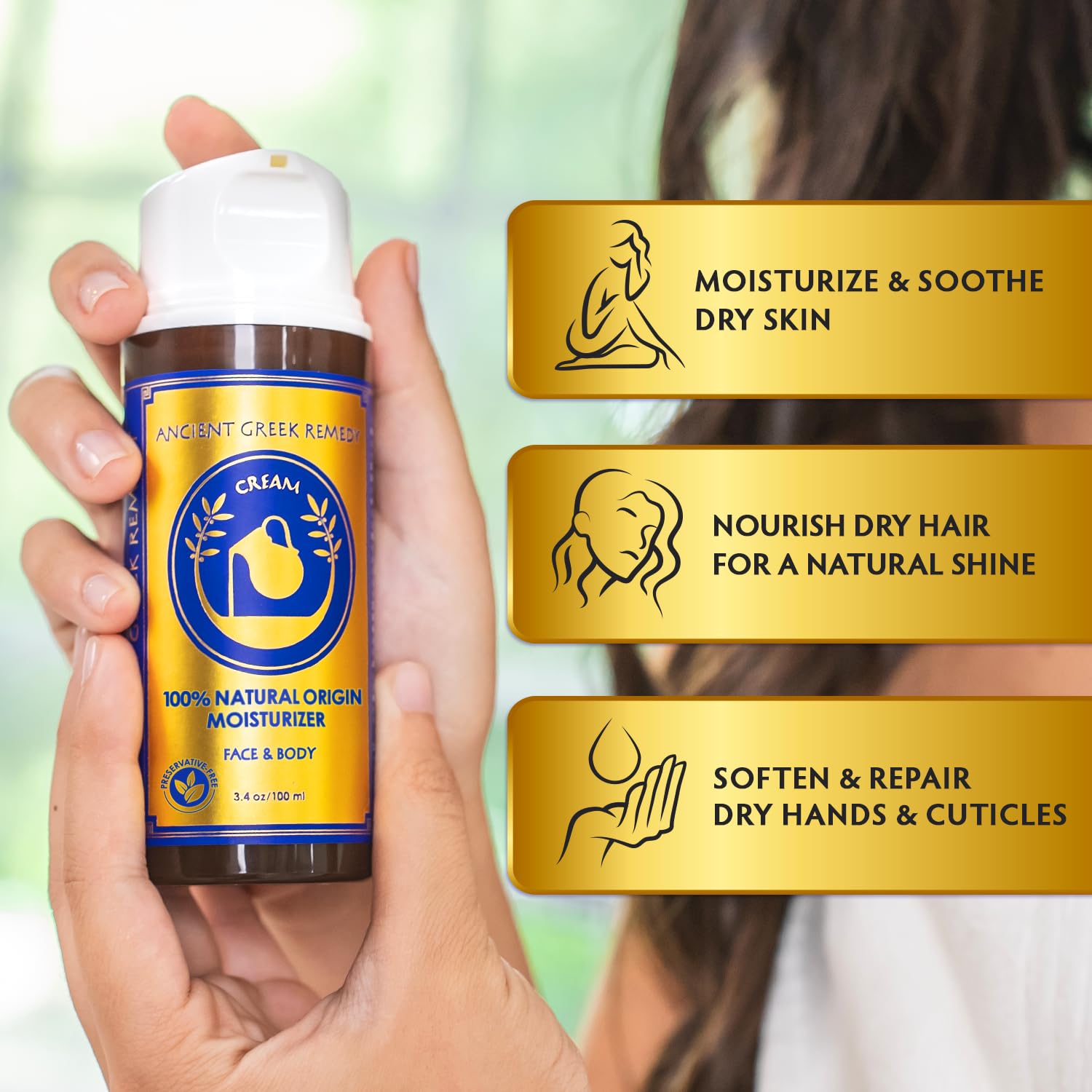 Organic Anti Aging Face and Body Butter Cream for Dry Skin, Hair, Hands, Cuticle, Nails. Made of Almond, Olive, Jojoba Vitamin E, Lavender oil. Day and Night Moisturizer for Women and Men - Image 2