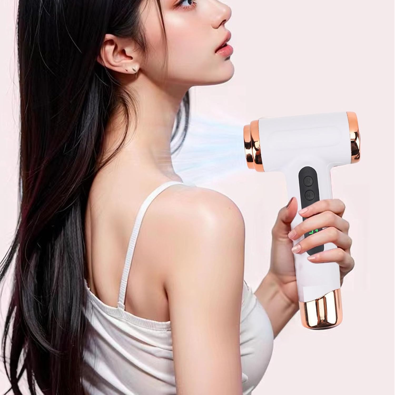 Cordless Hair Dryer,15000mAh Rechargeable Hair Dryer,3 Adjustable Cold Hot Wind,200W Battery Operated Hair Dryer for Travel Camping - Image 5
