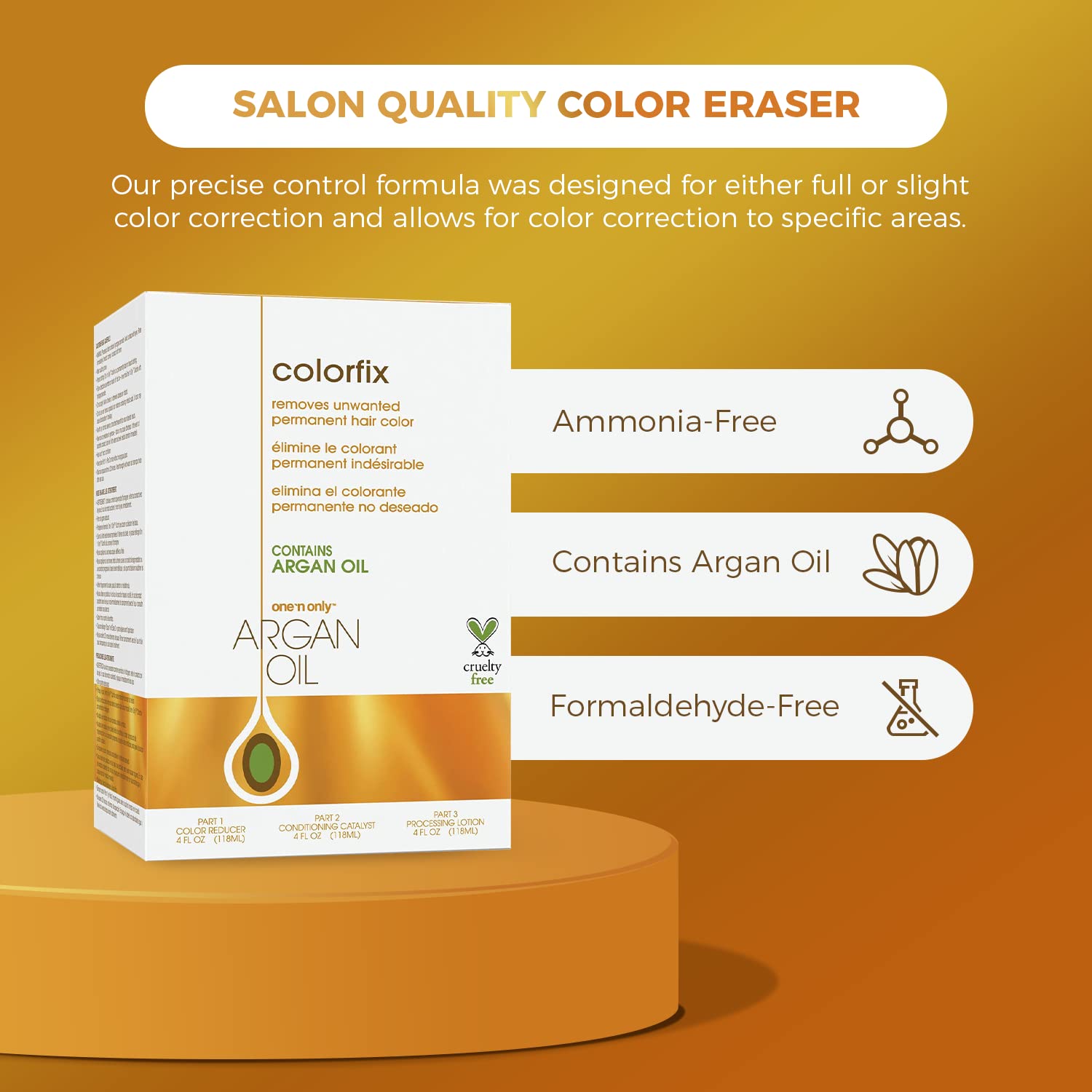 One N Only Colorfix Permanent Hair Color Remover Kit With Argan Oil - Dye Removes Any Level - Image 3