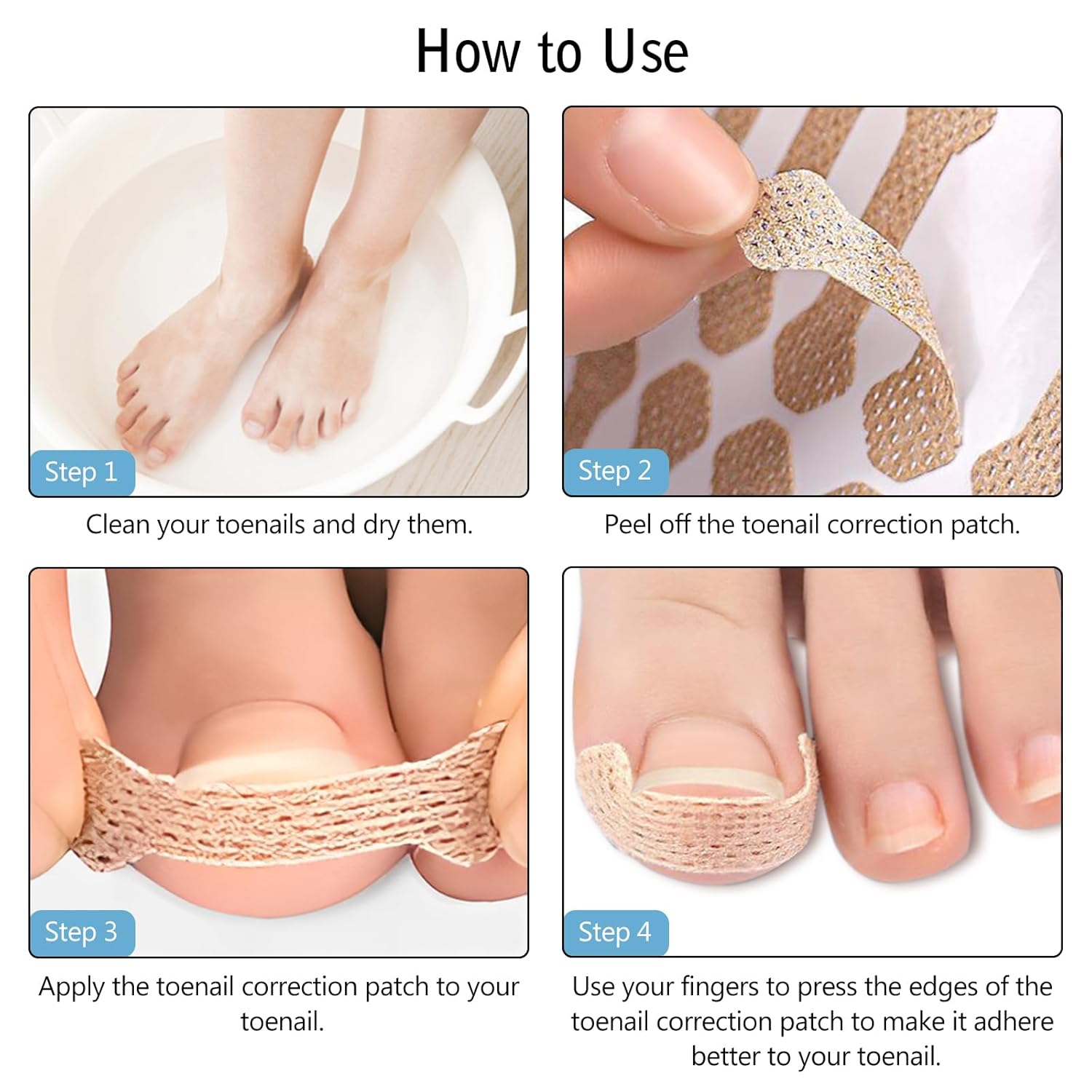 Ingrown Toenail Treatment, 100 Pcs Breathable Ingrown Toenail Strips,Painless Ingrown Toenail Tool, Professional Pedicure for Toenail Corrector Patch - Image 5