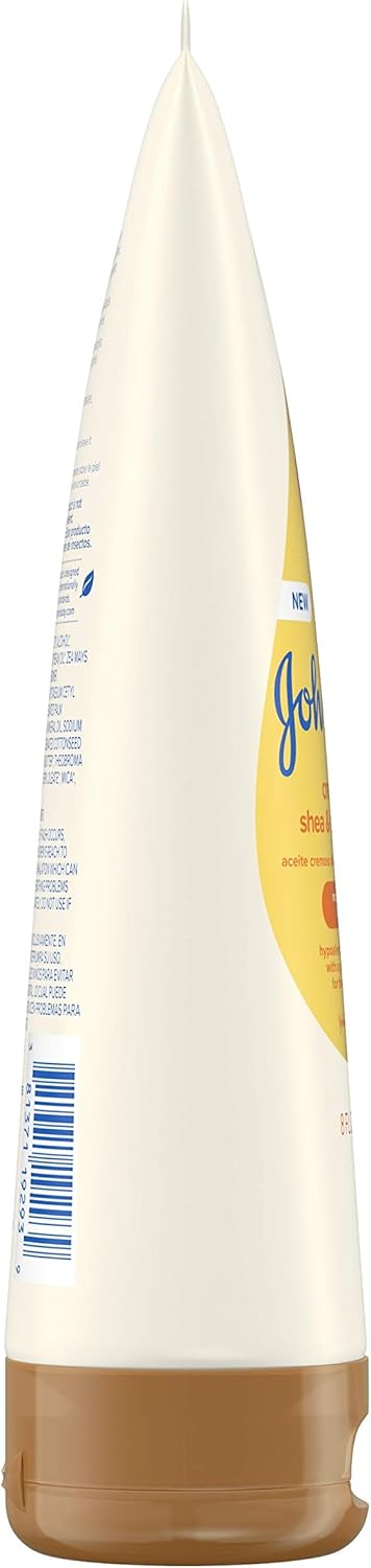 Johnson's Baby Creamy Oil for Baby with Shea & Cocoa Butter, Moisturizing Body Lotion with Gentle Fragrance, Hypoallergenic, Non-Greasy, Paraben-Free, Phthalate-Free and Dye-Free, 8 fl. oz - Image 6