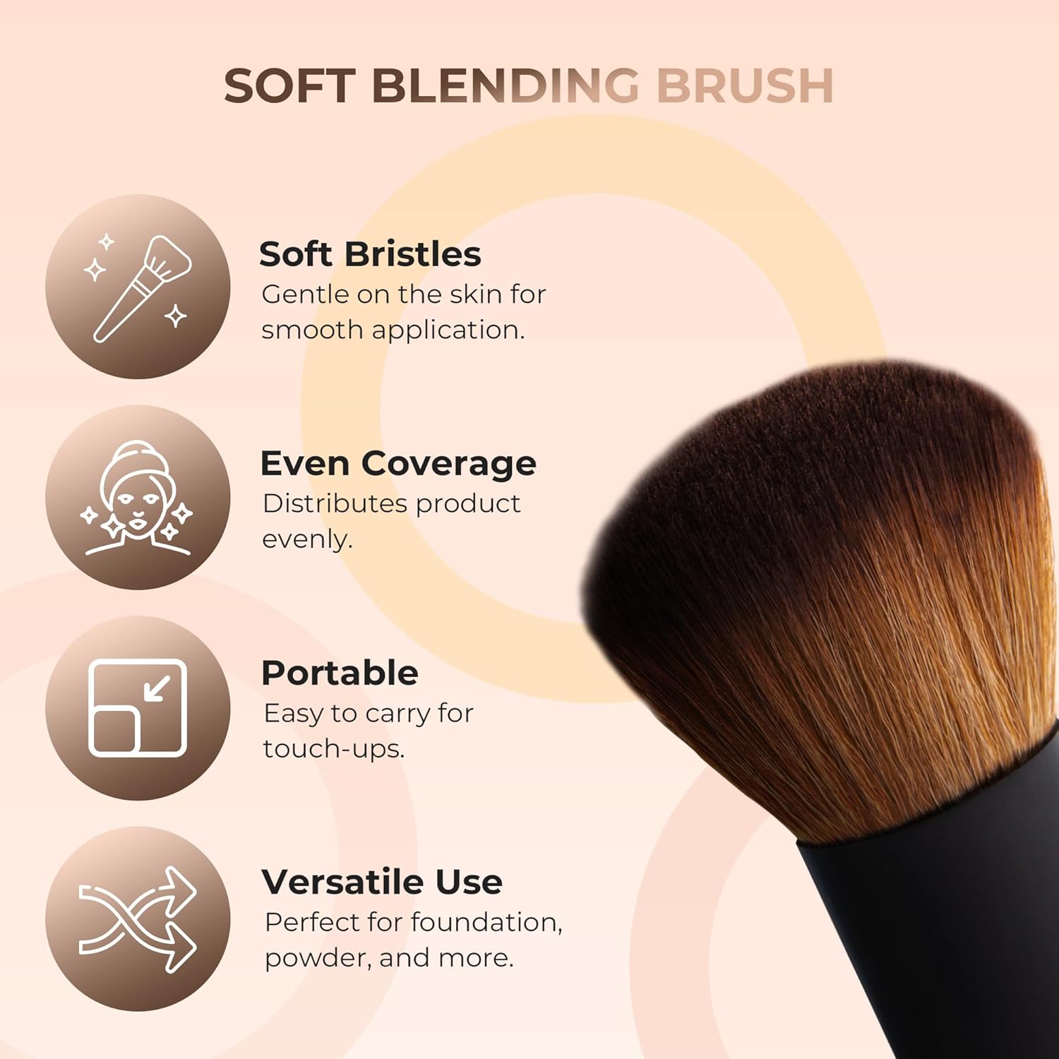4pc Full Size Kit (Light) Mineral Makeup Matte Translucent Loose Foundation + Kabuki Brush + Concealer + Finishing Setting Powder + Bare Face Full Coverage SPF 30 All Skin Types Waterproof - Image 5
