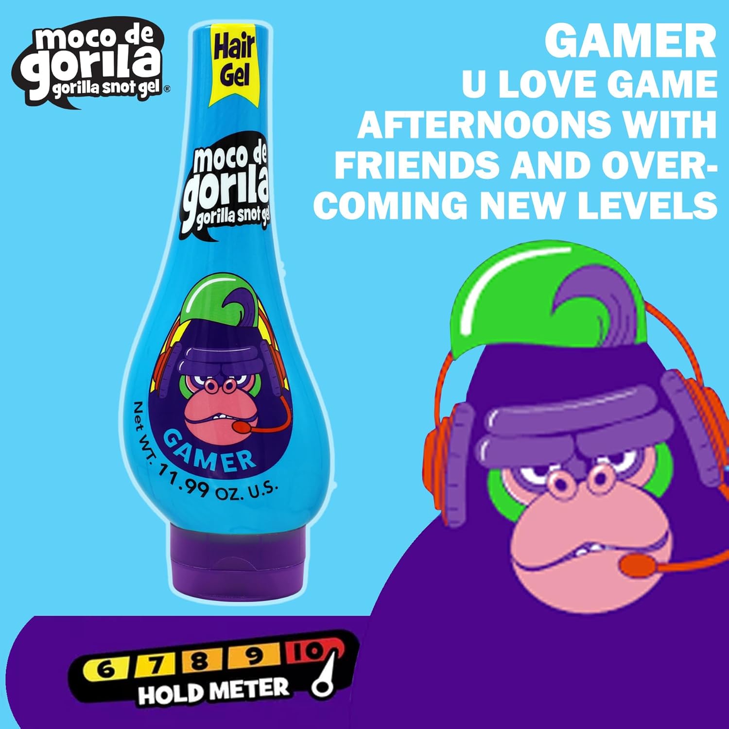 Moco de Gorila Gamer, Hair Styling Gel, Long-Lasting Hold, Reactivatable with Water, 3-Pack of 11.92 Oz Each, 3 Squeezable Bottles. - Image 5