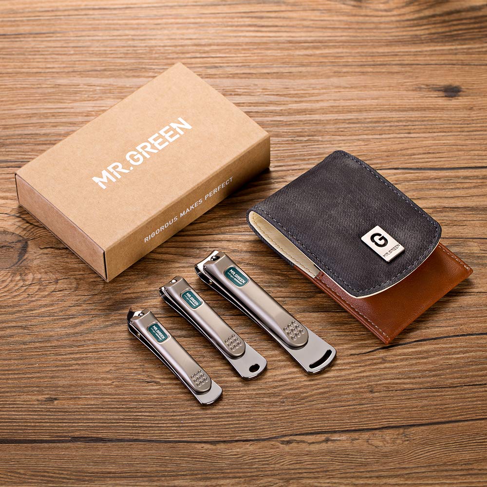 MR.GREEN 3 pcs Nail Clippers Set Stainless Steel Nail Clippers & Slant EDG Toenail Clipper Cutter for Men and Women - Image 6