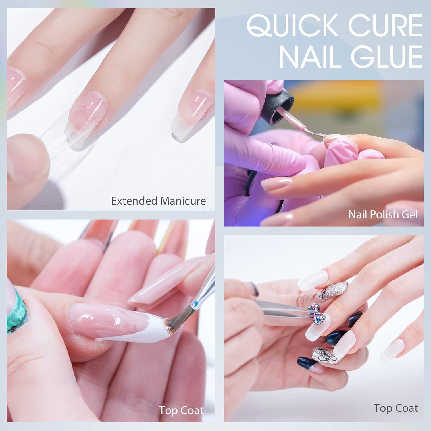 Mini UV Nail Lamp for Gel Nails Handheld UV Light for Nails Portable Led Lamp 3W Nail Dryer for Curing Gel Polish USB Light Flashlight for Home DIY Manicure(White) - Image 7