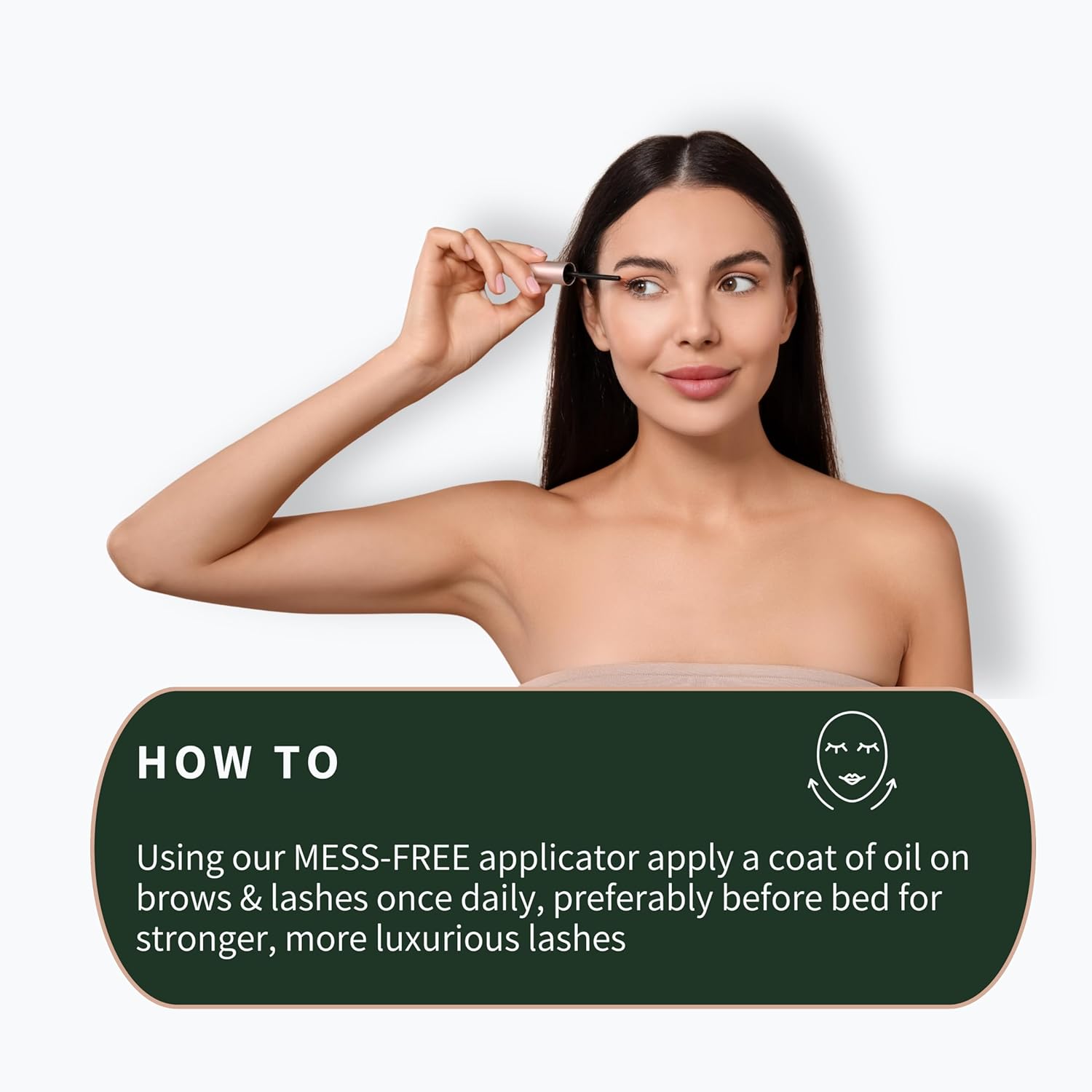 Organic Castor Oil Eyelash Growth Serum For Eyelashes and Eyebrows with Mascara Tube Filled with Premium Cold Pressed, Hexane Free Castor Oil - Image 4