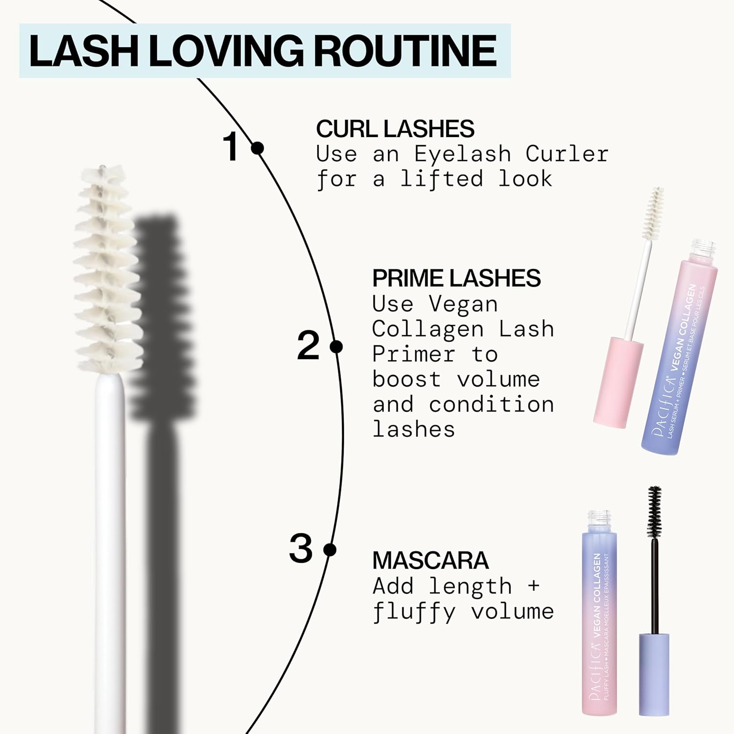 Pacifica Vegan Collagen Eye Lash Serum & Clear Mascara Primer – Conditioning Vitamin B & E Formula for Longer, Fuller Lashes, Eyelash Makeup Cruelty-Free Clean Ophthalmologist Tested - Image 8