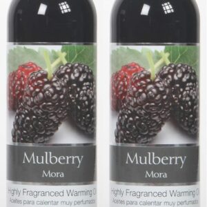 Hosley Mulberry Fragrance Warming Oils, Set of 2, 5oz Each. Ideal Gift for Weddings, spa, Reiki, Meditation, Bathroom Settings.P1