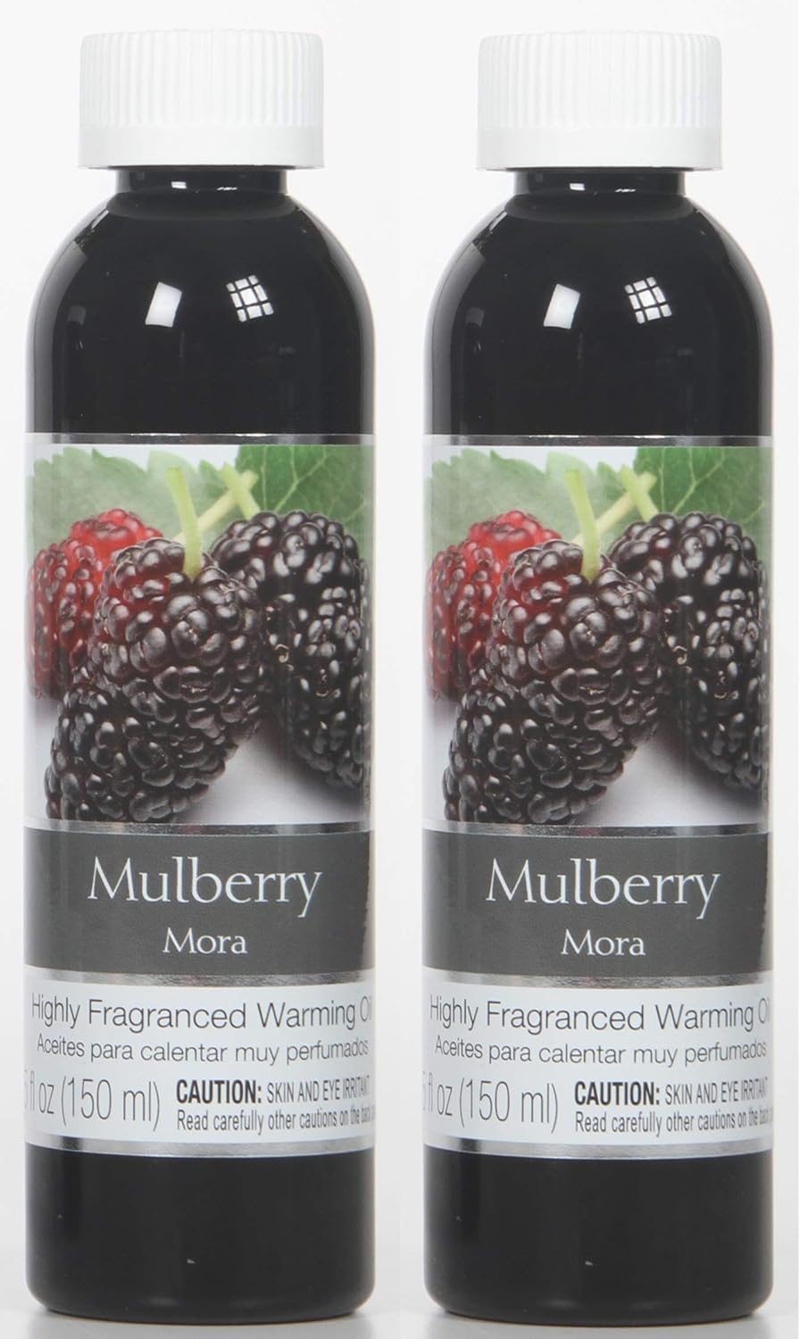 Hosley Mulberry Fragrance Warming Oils, Set of 2, 5oz Each. Ideal Gift for Weddings, spa, Reiki, Meditation, Bathroom Settings.P1