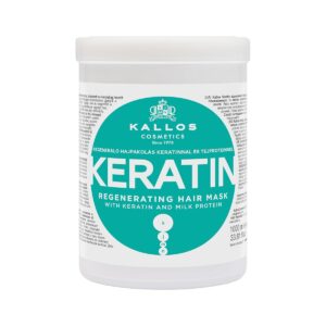Kallos Keratin Hair Mask, for Damaged Dry Hair, Deep Conditioning Treatment Mask, Natural Hair Mask for Scalp and Root Repair, 33.81oz
