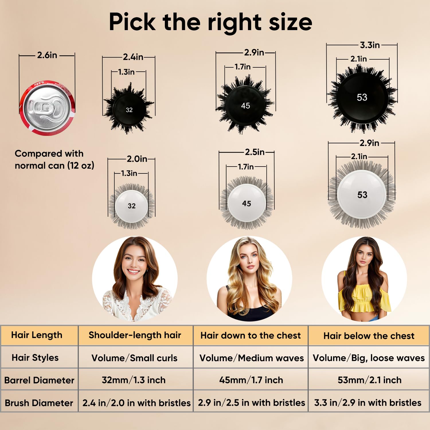 Nano Ceramic Ionic Round Brush Set 2 Pack for Professional Blow Drying and Styling - Image 7