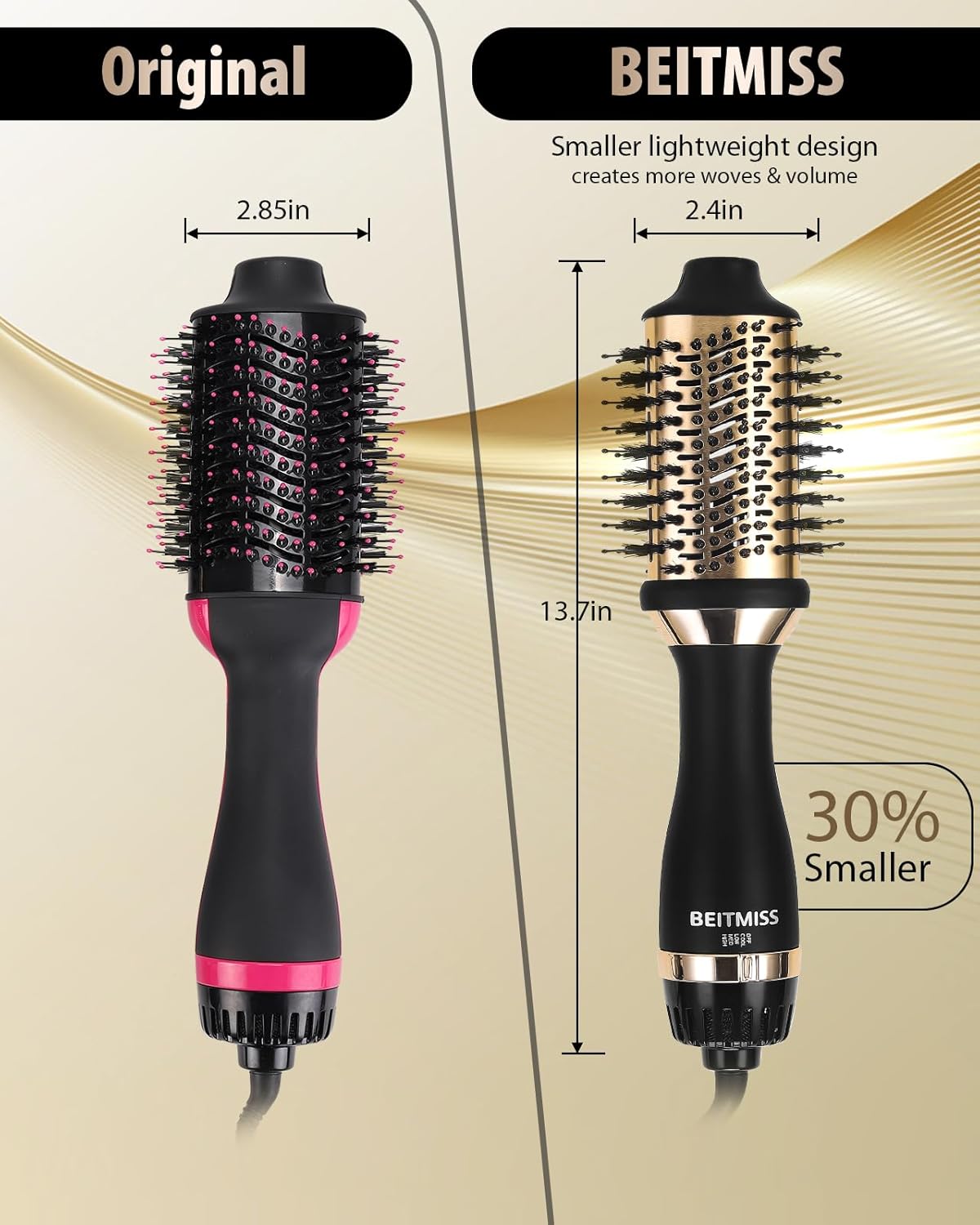 Blow Hair Dryer Brush: Detachable 4-in-1 with Ionic Technology, Brush-Blow-Dryer Oval Barrel with Ionic Technology Fluffy, Belowout-Hair-Volumizer - Image 6