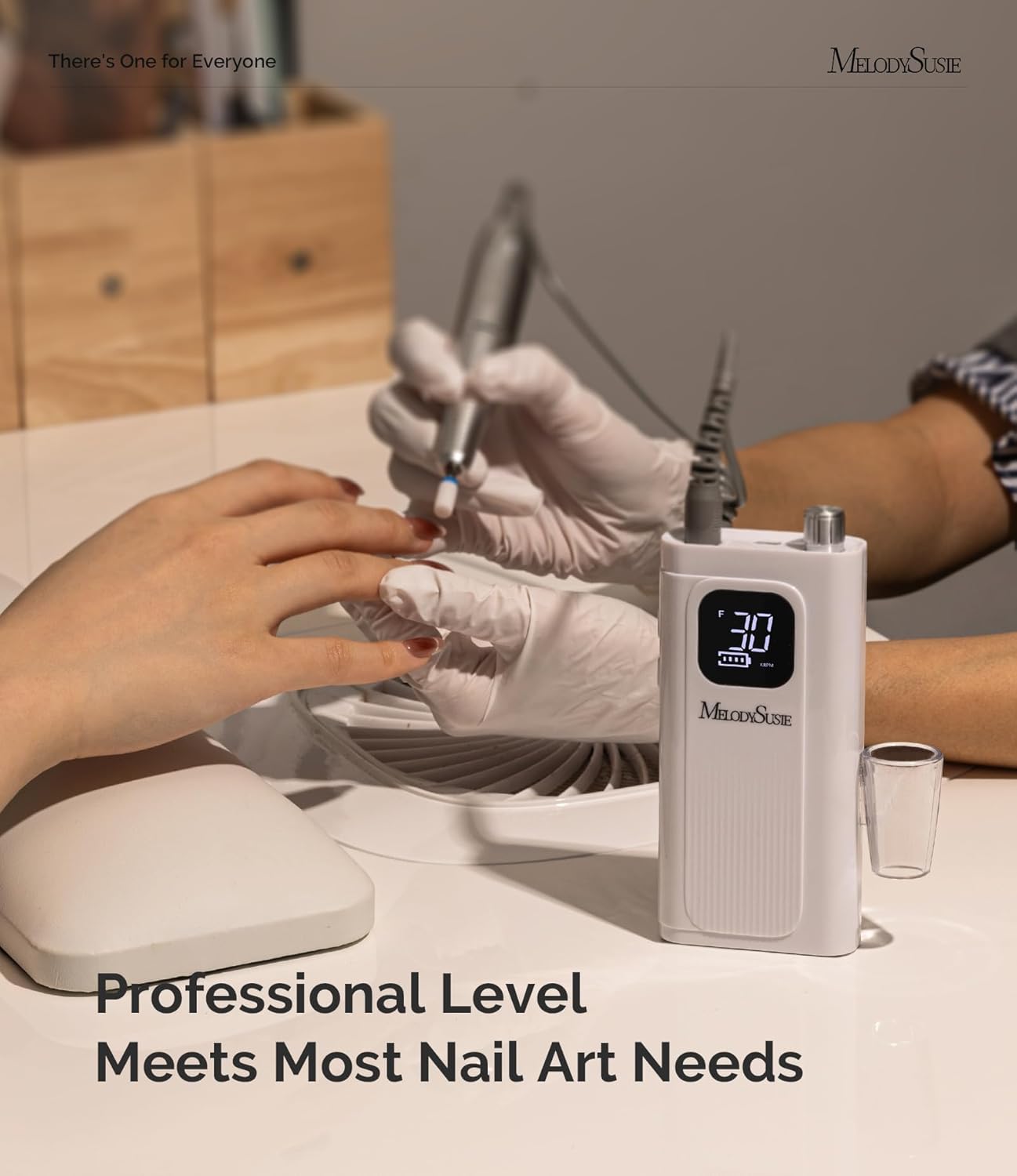 MelodySusie 30000 RPM Rechargeable Electric Nail File for Gel Nails, Lightweight and Easy Use - Image 5