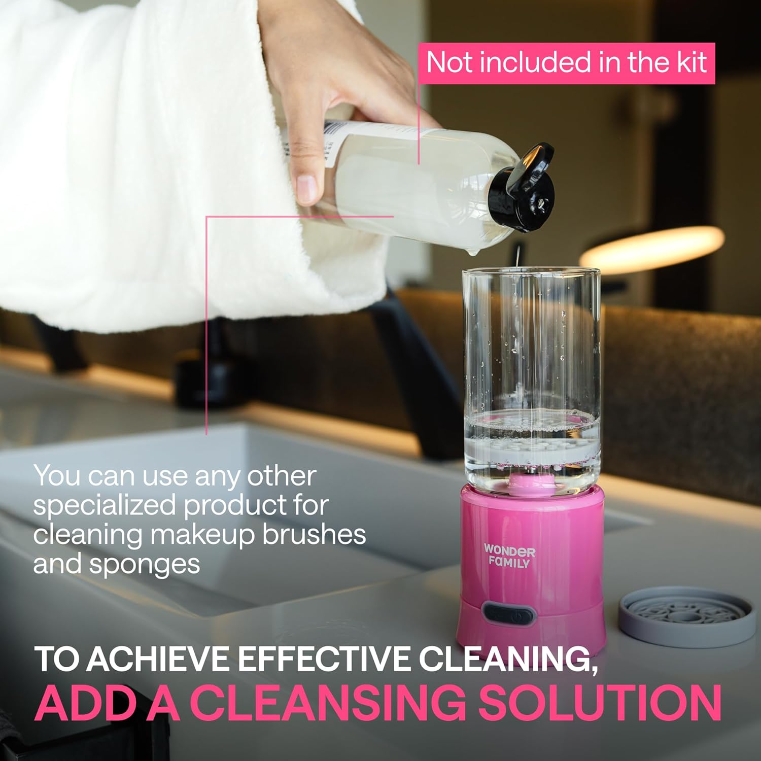 3-in-1 Electric Makeup Brush Cleaner Machine – Clean and Dry Makeup Brushes & Tools & Sponges Automatically – Make Up Dryer & Washer & Holder Combined – Make Up Brush Cleaner Cleanser Machine - Image 7
