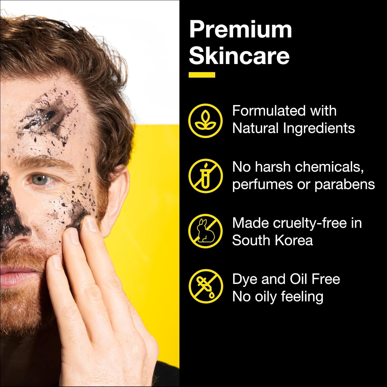 Lumin - Charcoal Scrub Deep Detox for Men - Face Cleanser for Men, Pre Shave Scrub, A charcoal face exfoliator that refreshes & rejuvenates the skin, Suitable for all skin types, 30ml, 1-Pack - Image 3