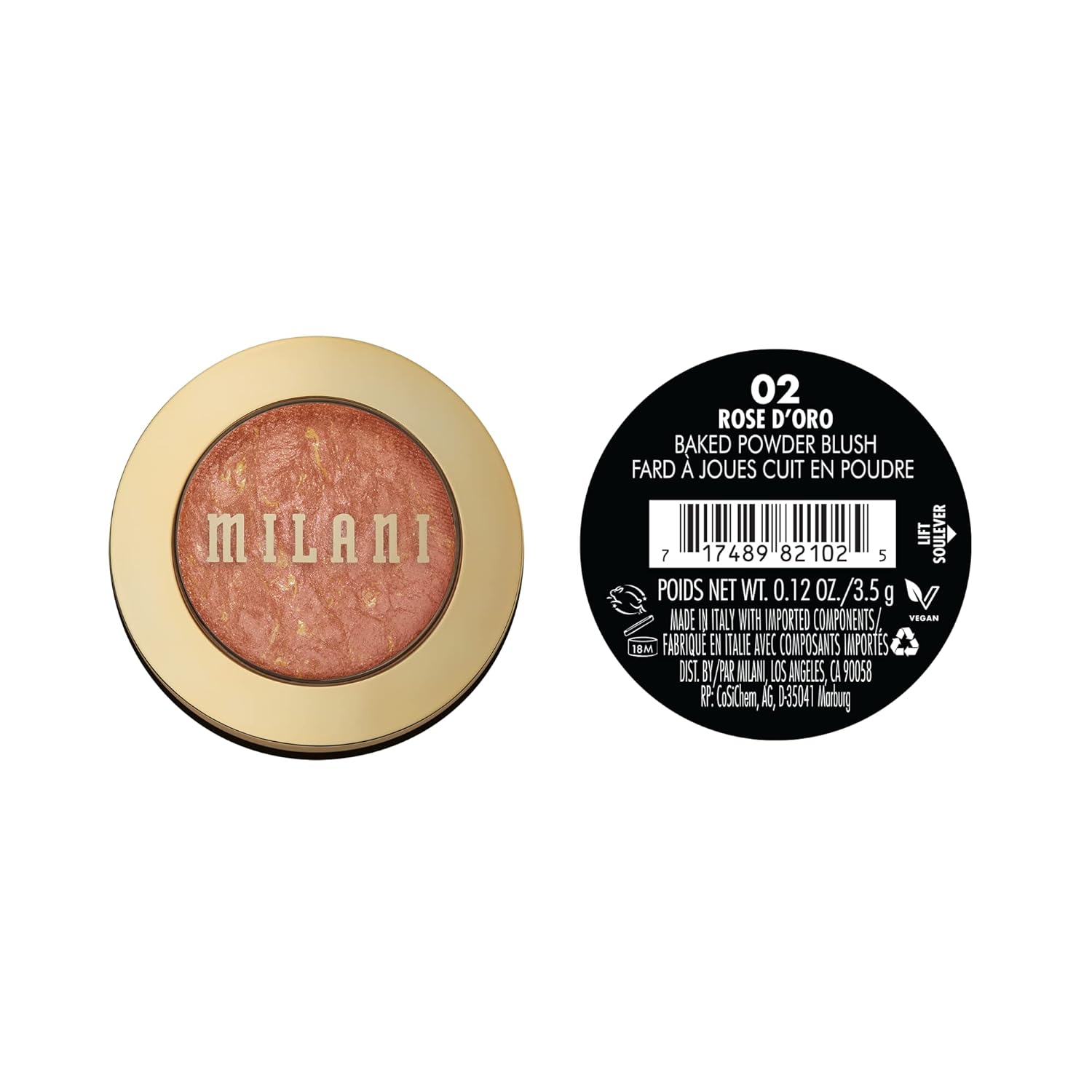 Milani Baked Blush, Powder Blush for Cheeks, Cruelty Free Makeup - Shape, Contour & Highlight Face for a Shimmery or Matte Finish -Rose D'oro - Image 3