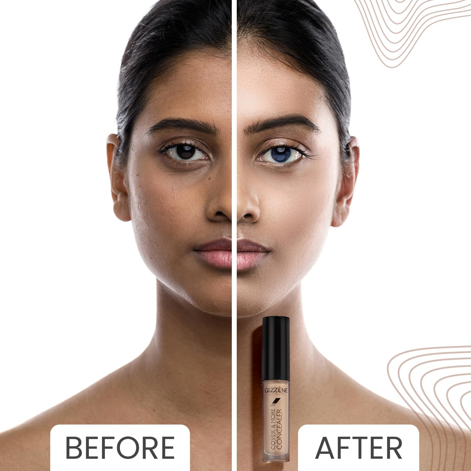 Hydrating Makeup Concealer – Long Lasting & Lightweight Concealer for Dark Circles & Spots with High Coverage for All Skin Types, Fine Lines & Eye Bags (Nude) (1 oz.) - Image 4