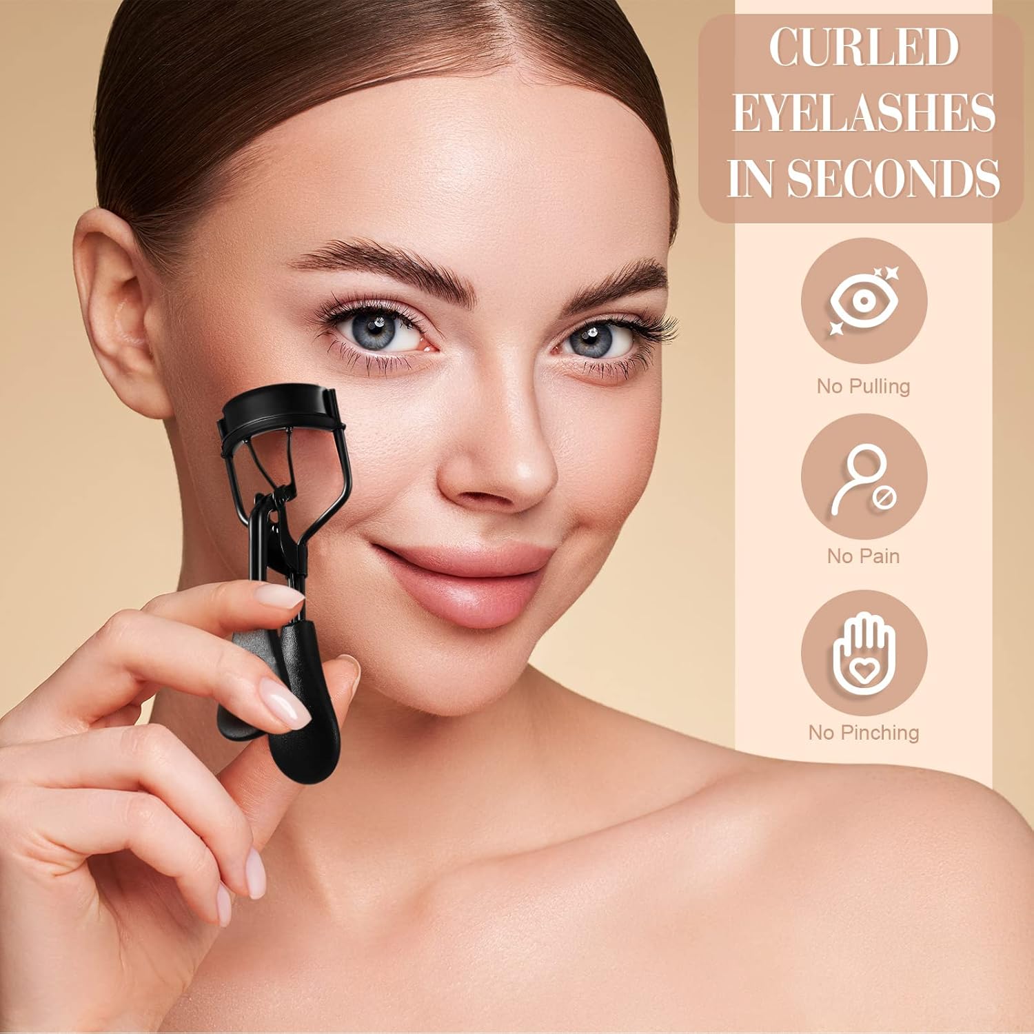 Eyelash Curlers with Comb Eyebrow Brush Kit for Women Lash Curler Eyelash Comb Seperator Mascara Brushes Eyebrow Brush and Comb Silicone Refills Pads - Image 4