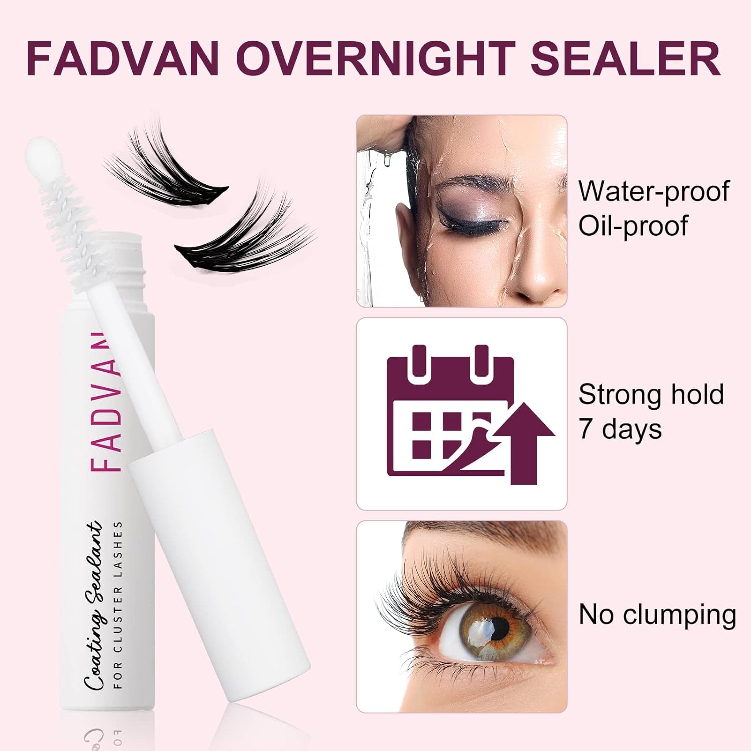 FADVAN Lash Sealant for Eyelash Extensions Overnighter Lash Sealer for DIY Coating Long-Lasting 2 Weeks (5ml, Clear) - Image 4