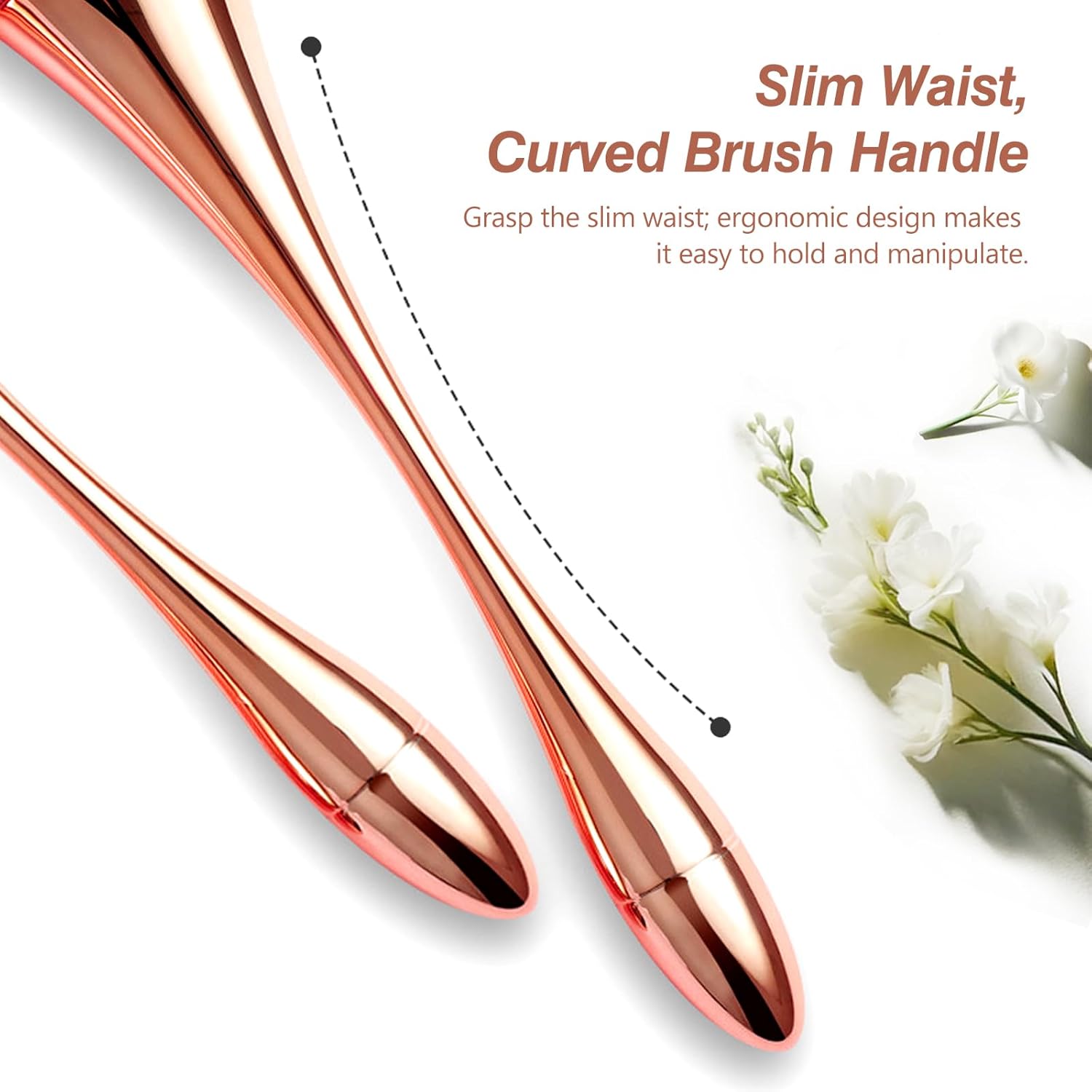 Super Large Mineral Powder Brush Set - Grade Color, 2 Pcs Bronzer Makeup Brush & Soft Fluffy Foundation Brush - Image 5