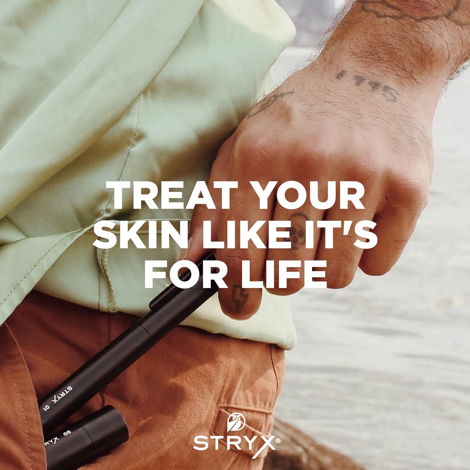 Stryx Concealer Stick Tool for Men, Dark Eclipse - Natural Pigments Hides Imperfections, Acne, Razor Burns, Scars, & Rosacea - Highly Adaptable Shades for Easy, Undetectable Coverage - All Skin Tones - Image 6