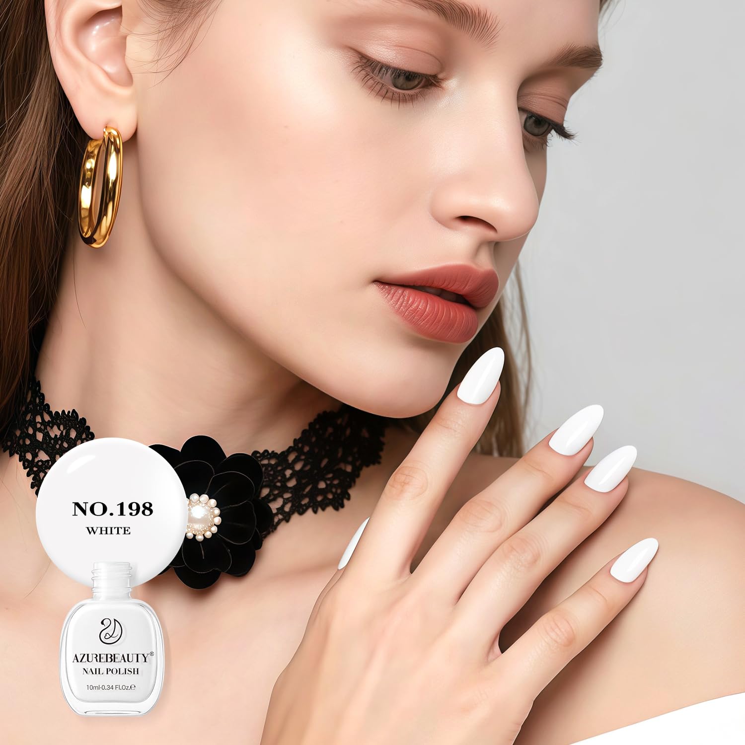 AZUREBEAUTY Warm White Nail Polish – Quick Dry, Long-Lasting, Natural Glossy Finish for DIY Manicure & Nail Art, Salon Quality, 10ml for Women - Image 2