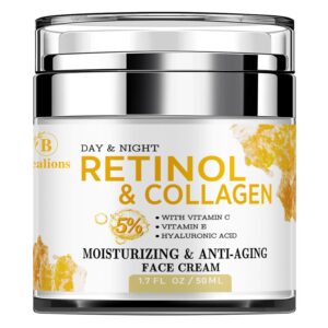 Retinol Cream Anti Aging for Face: Wrinkle Cream for Face Neck with Collagen Hyaluronic Acid - Night Moisturizer for Men Women - Facial Skin Care Gifts for Mom Dad Sister