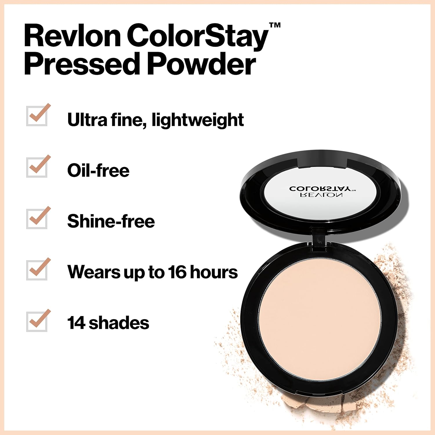 Revlon ColorStay Pressed Powder Face Makeup, Longwearing, Fragrance-Free, Noncomedogenic, 810 Fair, 0.3 oz - Image 5