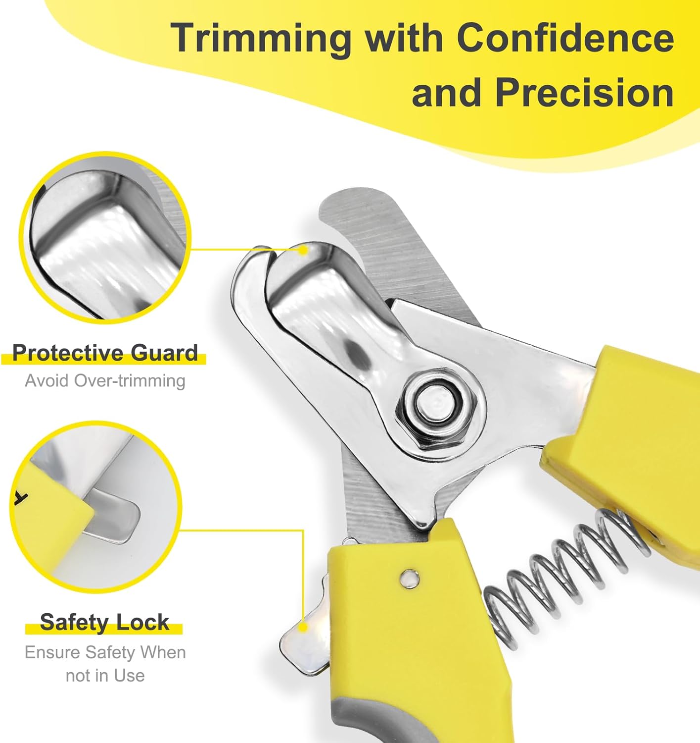 Professional Dog Nail Trimmers, Dog Nail Clippers with Sharp Blade, Safety Lock and Protective Guard for Safe and Effective Grooming - Image 3