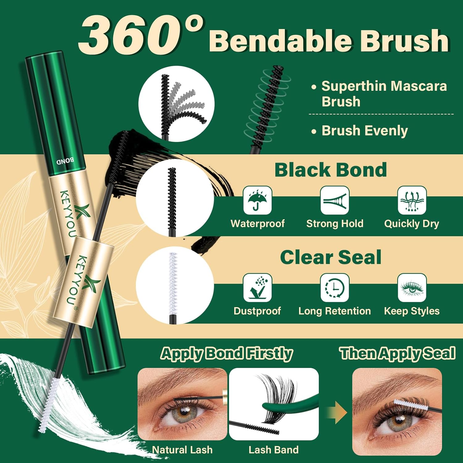 DIY Lash Extension Kit 280pcs Soft Lash Clusters 60D+80D D Curl Easy to Apply with Lash Bond and Seal Lash Applicator Lash Remover Eyelash Extension Kit at Home(RMkit-60D80D-D-10-18mix) - Image 4