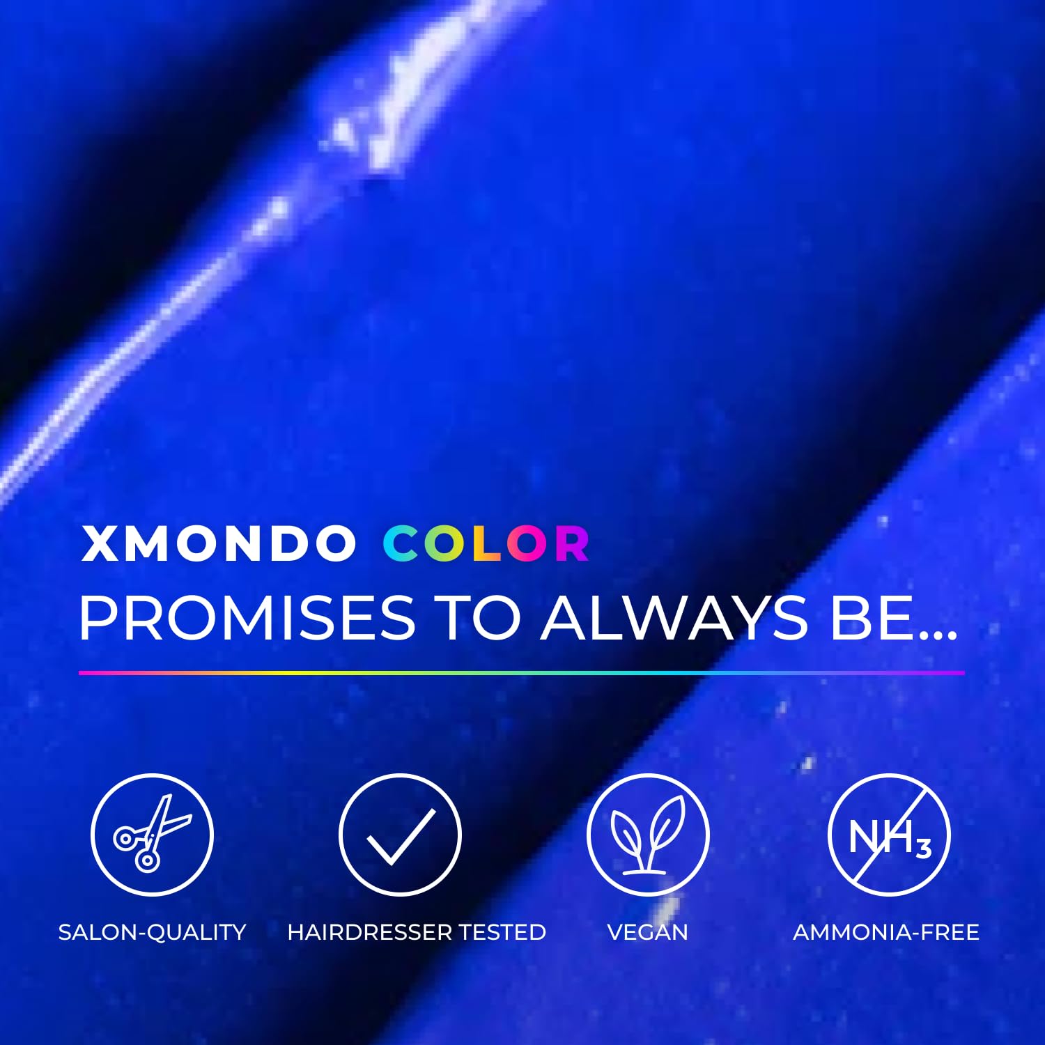 XMONDO Color Super Blue Depositing Mask & Semi-Permanent Blue Hair Dye | Infused with Bond Booster Technology & Hyaluronic Acid for Nourishment, Revitalization & Repair, Vegan Formula, 8 Fl Oz 1-Pack - Image 6