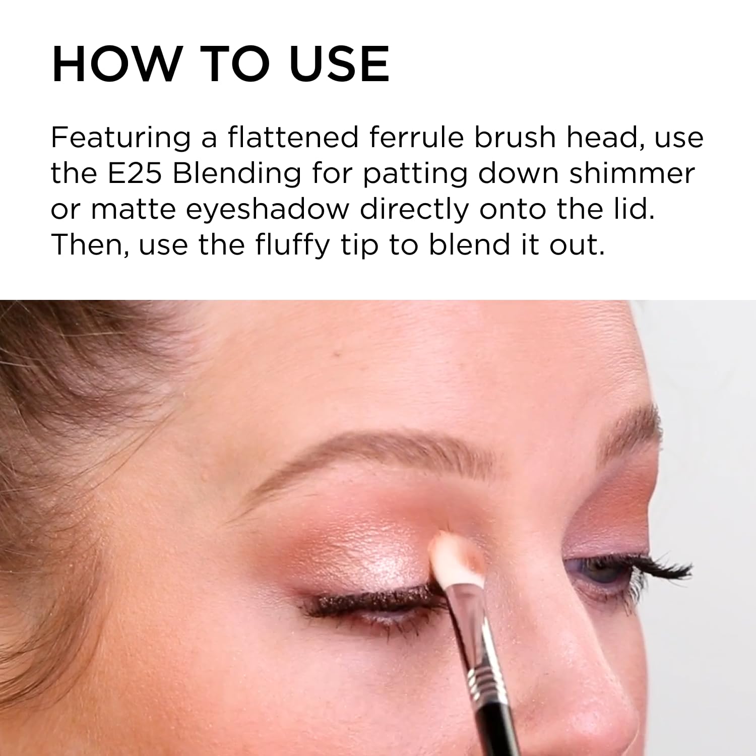 Sigma Beauty Professional E25 Eyeshadow Blending Brush – Professional Eyeshadow Brush for Seamless Eyeshadow Blending, Softens Dramatic Edges & Harsh Lines for a Well Blended Effect (1 Brush) - Image 4