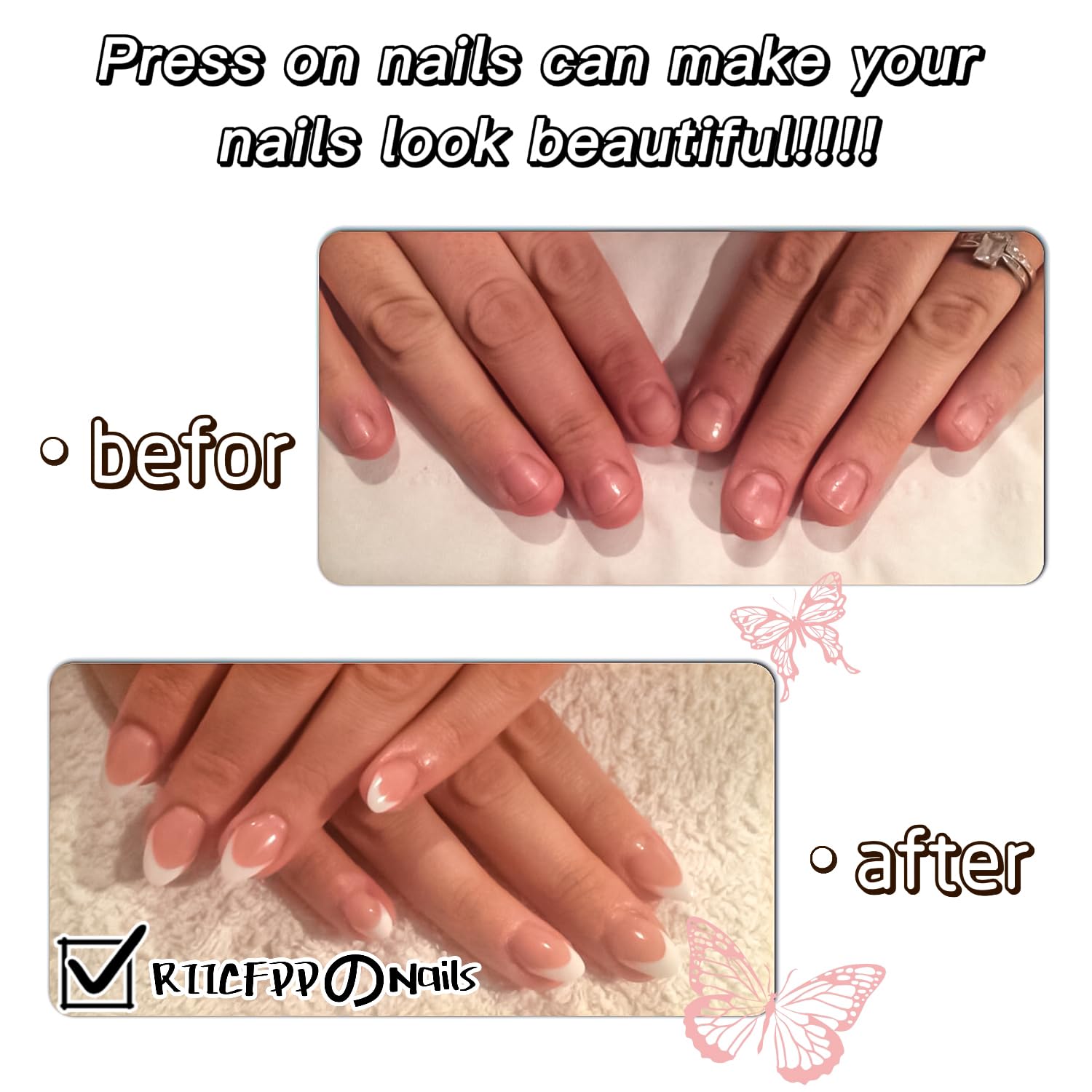 24 Pcs Square Acrylic False Nails - Glue on Nails, Nude, Extra Short, Orange, Glossy, Solid Color, Full Cover - Image 6