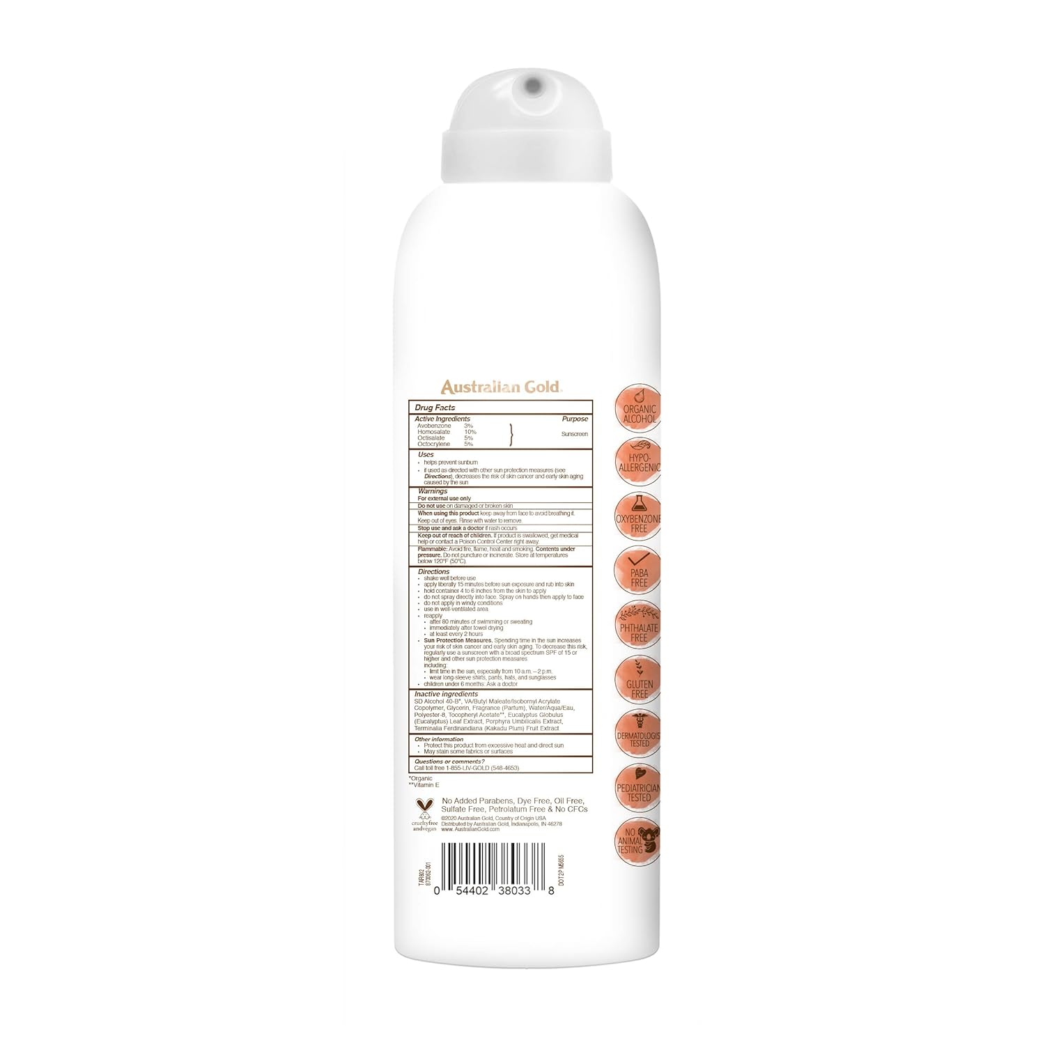 Australian Gold Botanical SPF 50 Natural Sunscreen Spray, Broad Spectrum Sunblock, Formulated with Antioxidants-Rich and Natural Native-Australian Ingredients, Citrus Oasis Fragrance, 6 Fl Oz - Image 2