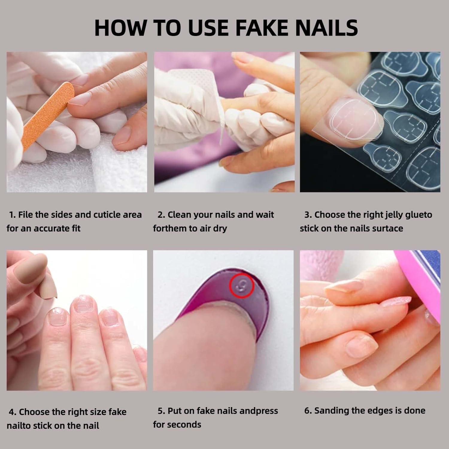 Medium Press on Nails Coffin Fake Nails Black Ombre Glue on Nails Marble Nails Press ons Glitter Acrylic Press on Nail Swirl Artificial Nails Glossy Stick on Nails for Women and Girls 24Pcs - Image 6