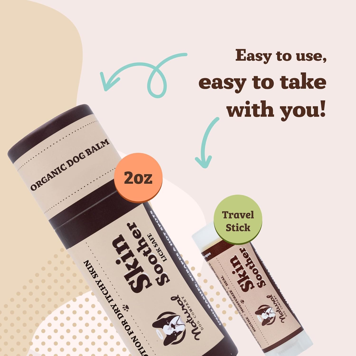 Natural Dog Company Skin Soother Balm for Skin Irritation, Allergy & Itch Relief for Dogs, Hot Spot Treatment, Dog Moisturizer for Dry Skin, Healing Ointment with Coconut Oil & Vitamin E (2 oz Stick) - Image 7