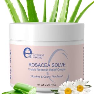 Rosacea Solve Face Moisturizer - Redness Corrector for Face Rosacea Cream with Aloe Vera & Hyaluronic Acid - Day-Night Cream for Women & Men by e70, 2.25 fl. oz., Single