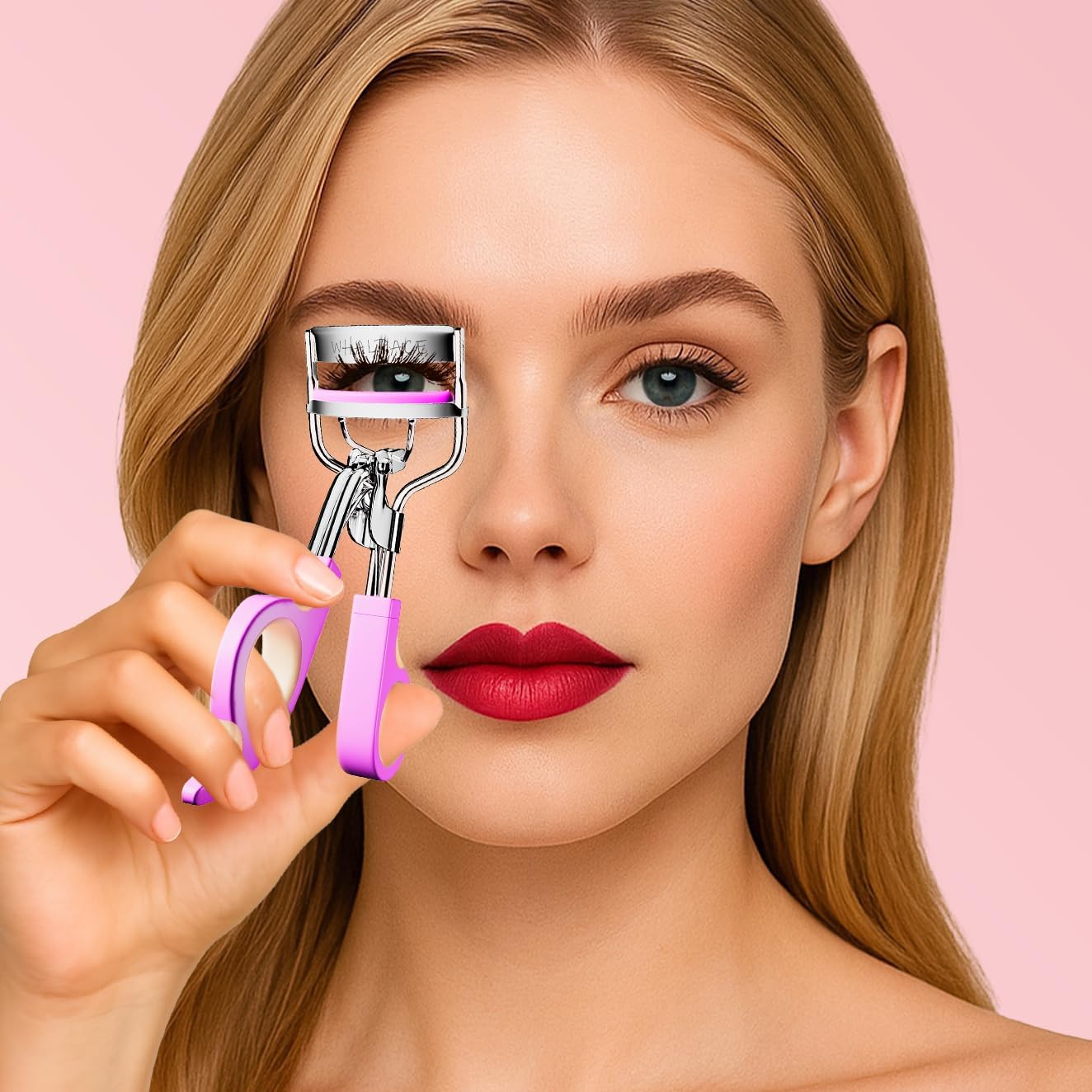 Goldenrich Eyelash Curler Set Silver Purple Pink Design 6 Replacement Pads - Image 5