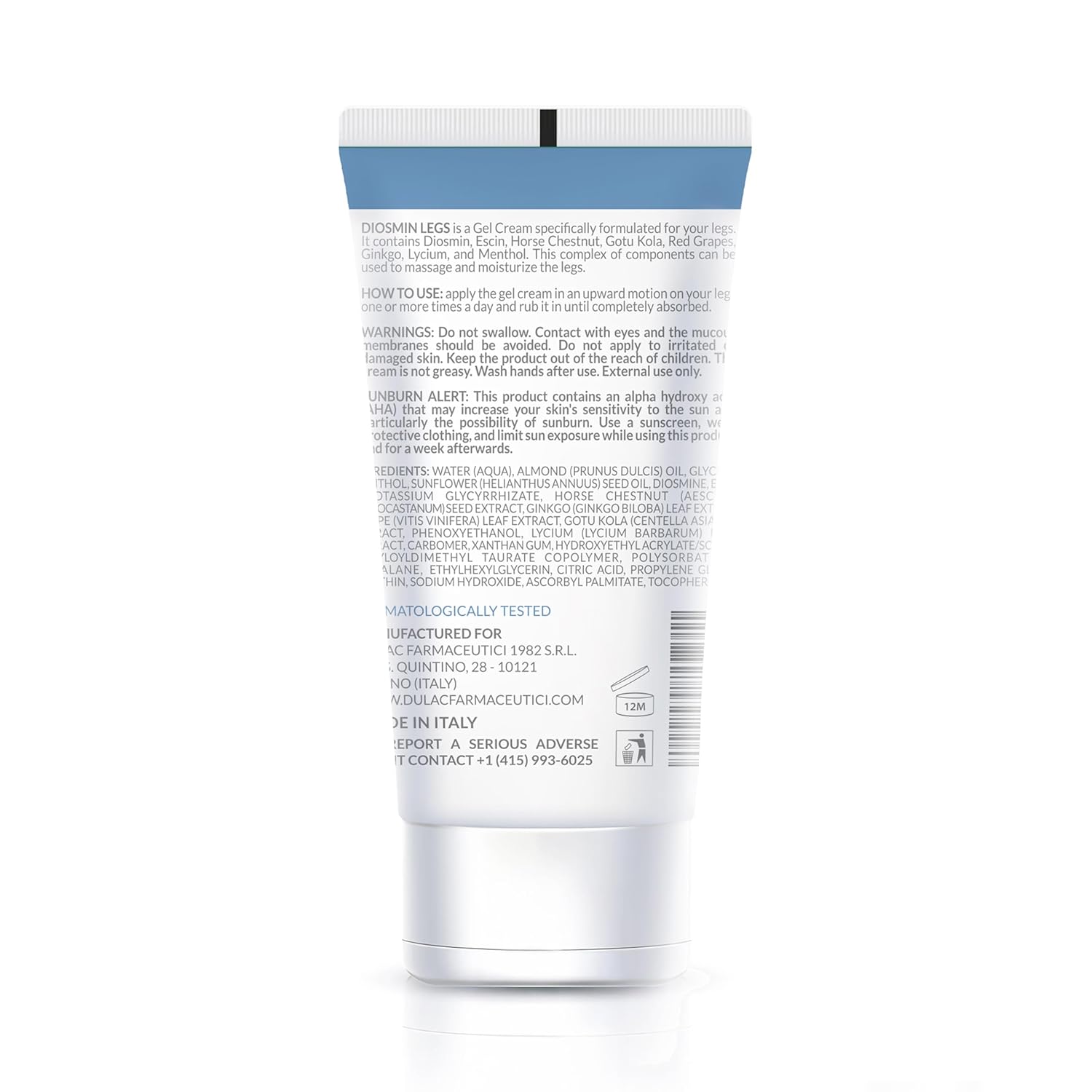 Dulàc - Diosmin Legs 5.07 Fl Oz - Varicose Veins Treatment for Legs, Gel Cream for Circulation and Spider Veins, Cooling Effect Diosmin and Horse Chestnut Cream for Leg Swelling Relief - Image 2