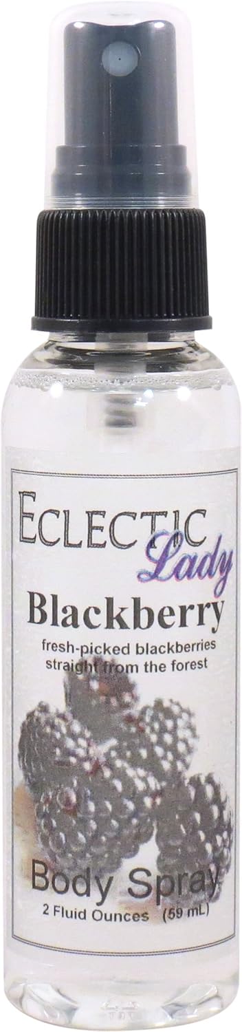 Eclectic Lady Blackberry Body Spray, 2 ounces, Body Mist for Women with Clean, Light & Gentle Fragrance, Cologne with Soft, Subtle Aroma For Daily Use