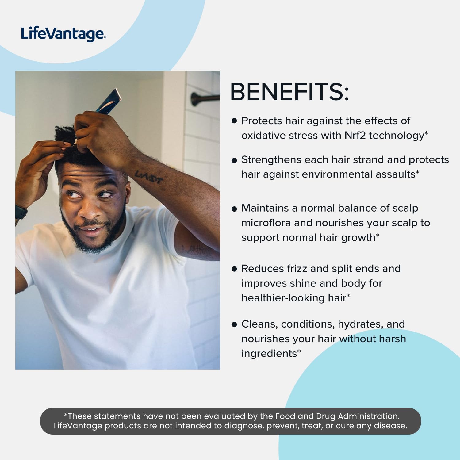 LifeVantage TrueScience Hair Care System Includes TrueScience Nourishing Hair Shampoo 250ml, Conditioner 250ml and Scalp Serum 50ml. - Image 7