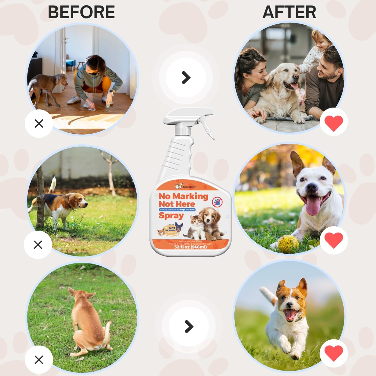 Qucship Safe and Effective Dog Stay Away Spray for Indoor Training - Eeay to use-32oz - Image 4