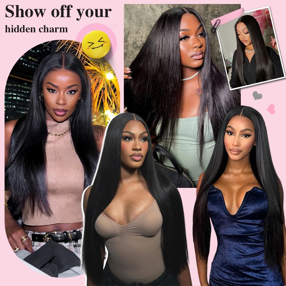 30 Inch 13x6 Lace Front Wigs Human Hair 200 Density Straight HD Lace Front Wigs Human Hair Pre Plucked with Baby Hair Glueless Wig Virgin Human Hair Lace Front Wigs for Women - Image 6