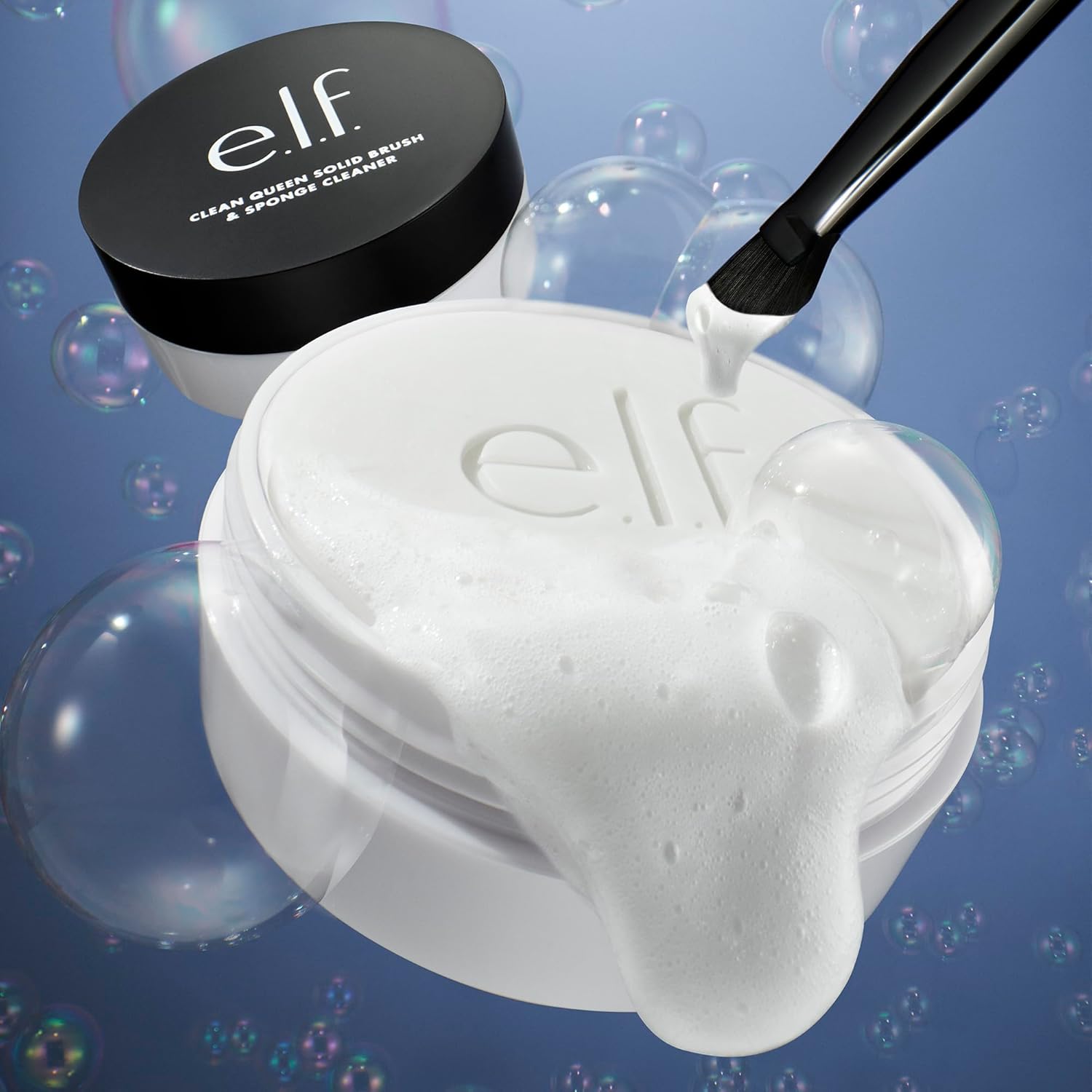 e.l.f. Clean Queen Solid Brush & Sponge Cleaner, Cleanses Face & Eye Makeup Brushes & Sponges, Nourishing, Non-Damaging Formula, Vegan & Cruelty-Free - Image 3