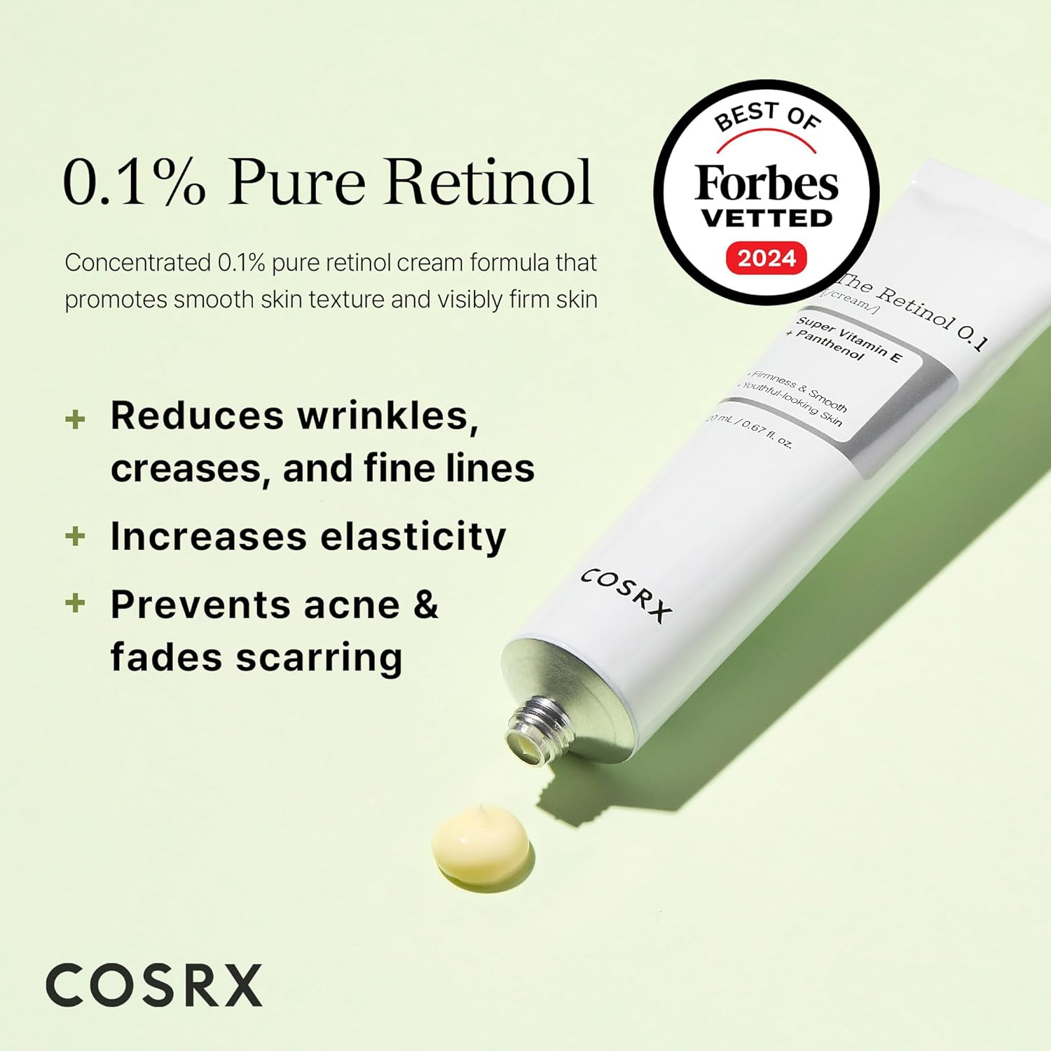 COSRX Retinol 0.1% Cream, 0.67 Oz, Anti-aging Eye & Neck Cream with Retinoid Treatment to Firm Skin, Reduce Wrinkles, Fine Lines, Signs of Aging, Gentle Daily Korean Skin Care - Image 2