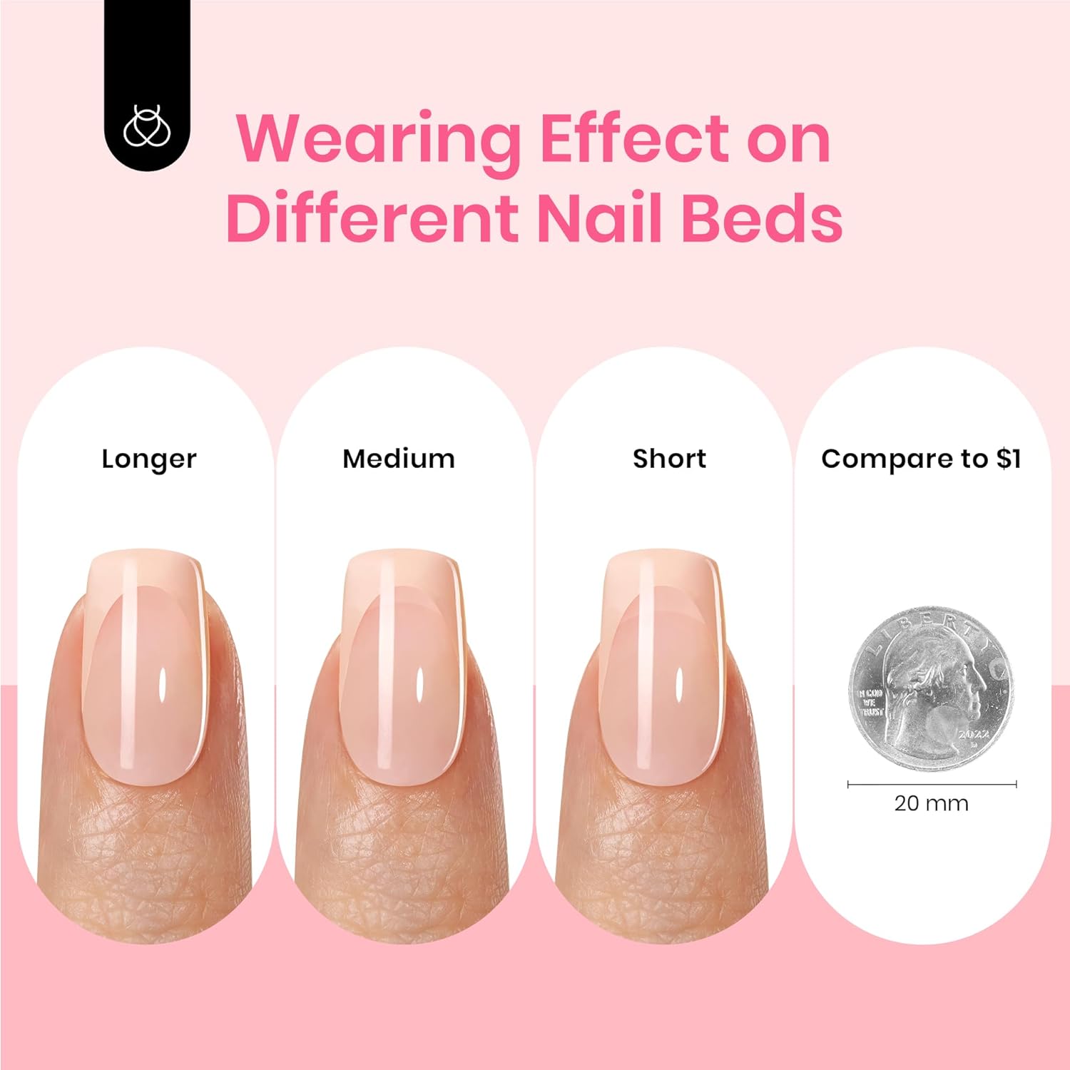 Beetles French Tip Press on Nails Long Square Salon Quality, White French Pink Gel Nail Tips 15 Sizes, Etch X Pre-Primer No Need to File Tips Soak Off Acrylic Nails Extensions DIY Nail Art for Women - Image 6