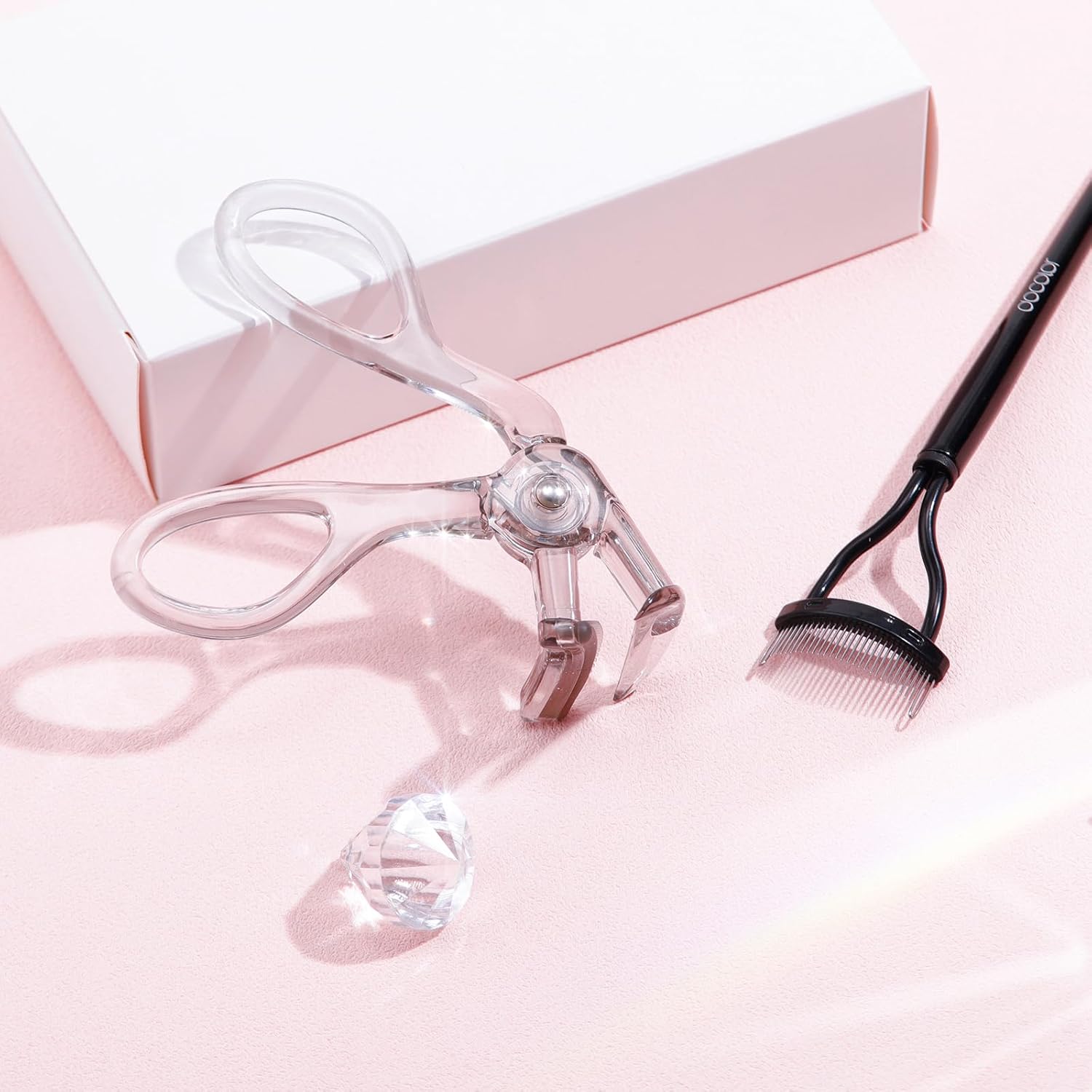 docolor Eyelash Curler with Eyelash Comb, Lash Curler with Silicone Refill Pads Suitable for all eye shapes Curl up to one day Easy to operate No Pinching or Pulling eyelash Eye Makeup Tool - Image 8