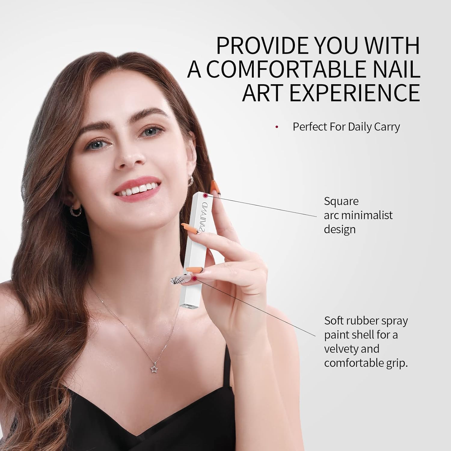 SAVILAND U V Light for Nails: Handheld Gel Lamp for Gel Nails Flash Cure Lamp for LED Nail Lamp Portable Mini Nail Dryer Polish Nail Glue USB Flashlight Home DIY Manicure Art - Image 7
