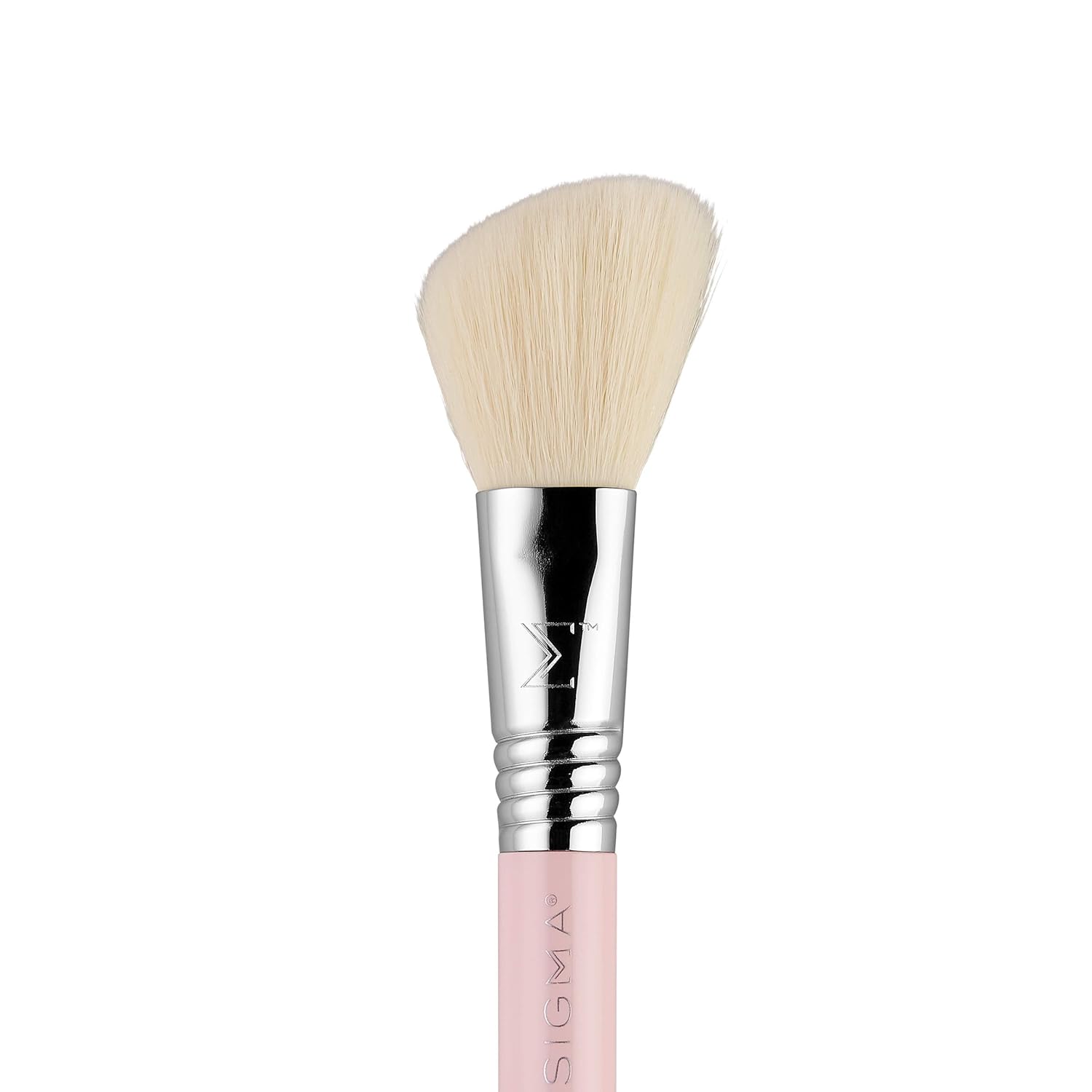 Sigma Beauty Travel Essential Trio - Makeup Brush Set for Foundation Powder Eyeshadow - 3 Tool Brushes with Brush Tin Holder - - Skin Safe, Vegan Makeup Brushes for Travel - Light Pink - Image 3