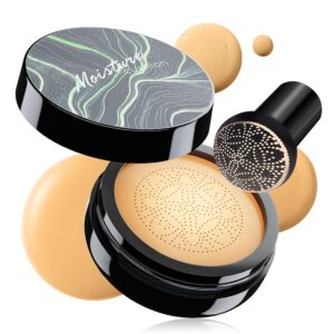 Air Cushion CC Cream - Moisturizing BB Cream Foundation, Long-Lasting Waterproof New Mushroom Head Cushion Foundation Concealer for Even Skin Tone (Buff Beige, 1 PCS)